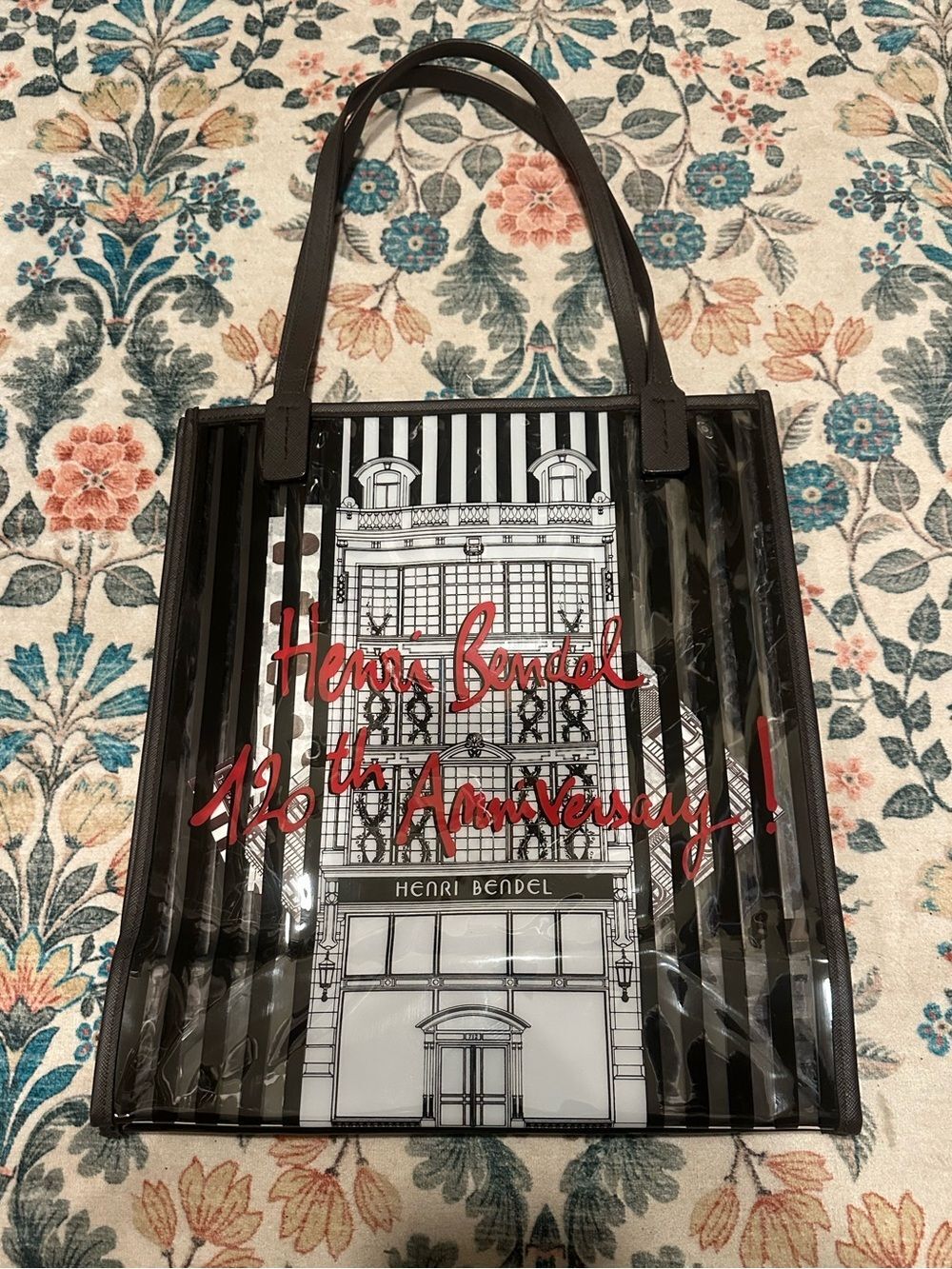 Henri Bendel 120th Anniversary Limited Edition Clear Shopper Tote NWT - Picture 2 of 9